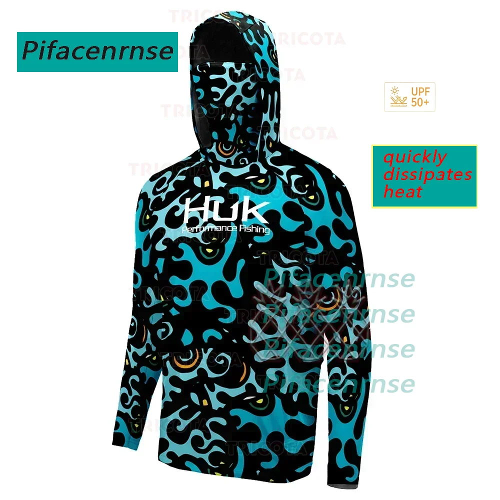 HUK Fishing Shirts Mask Neck Hoodie Clothing Men Long Sleeve Fishing Clothes UV Protection Anti Mosquito Fishing Jersey
HUK Fishing Shirts Mask Neck Hoodie Clothing Men Long Sleeve Fishing Clothes UV Protection Anti Mosquito Fishing Jersey