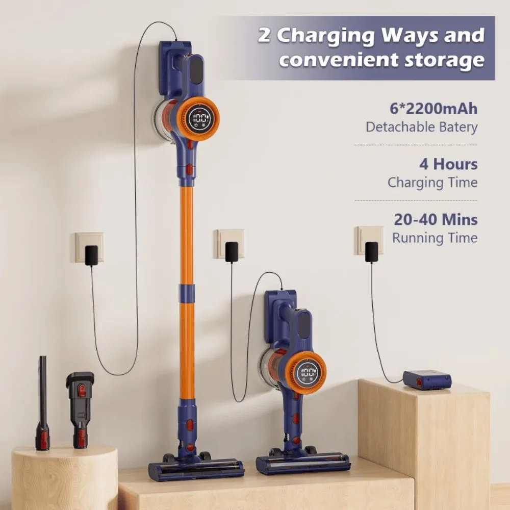 180W Powerful suction vacuum cleaner, 25Kpa handheld suction,2200mAh battery life for 40 minutes, 3-in-1 wireless vacuum cleaner
180W Powerful suction vacuum cleaner, 25Kpa handheld suction,2200mAh battery life for 40 minutes, 3-in-1 wireless vacuum cleaner