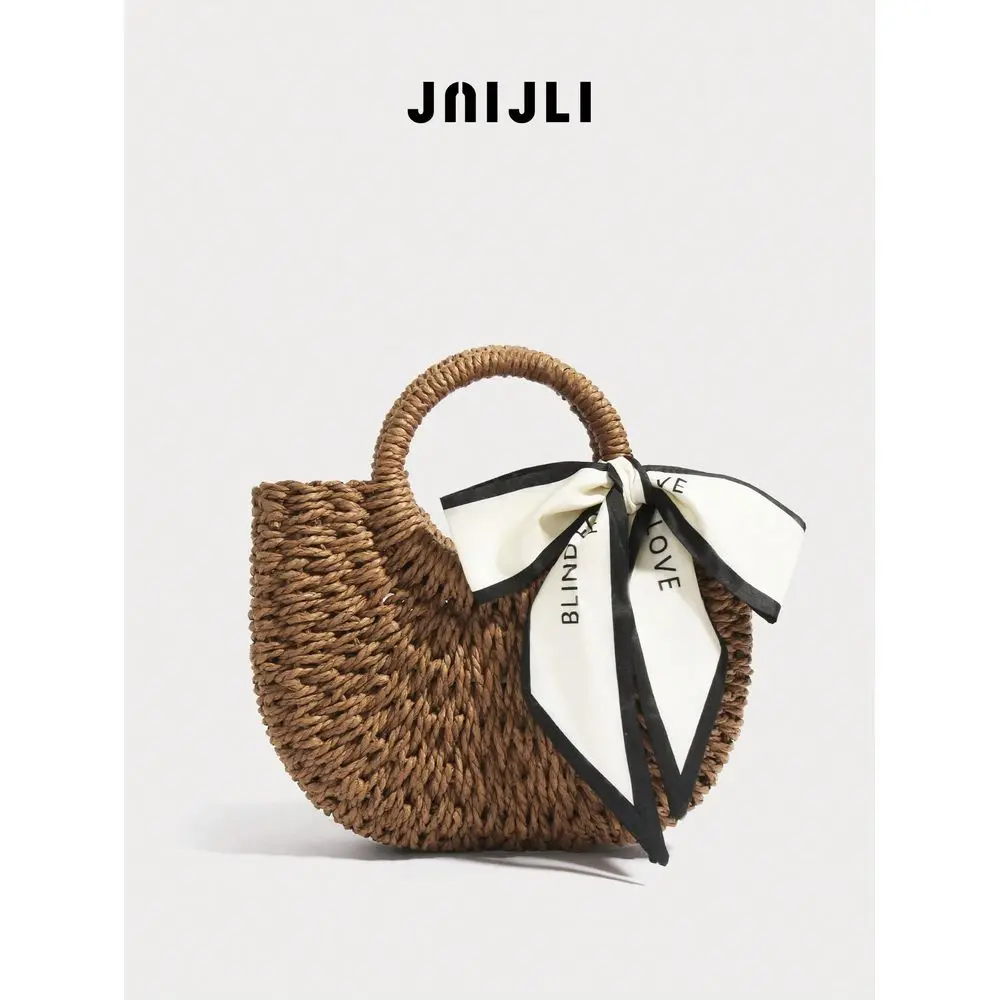 JLI Beige Straw Woven Hobo Purse With Tropical Print ScarfWrapped Handle Double Tassel Pendant Detail, Women Stylish Handbag Cr
JLI Beige Straw Woven Hobo Purse With Tropical Print ScarfWrapped Handle Double Tassel Pendant Detail, Women Stylish Handbag Cr