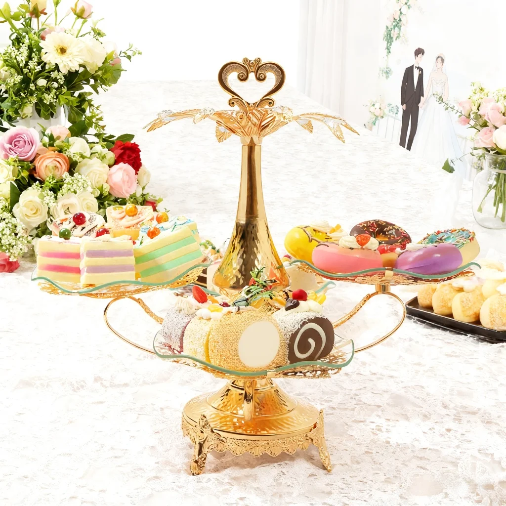 Gold 4-Tier Cake Stand - European Classical Style Reusable for Wedding Birthday Party Dessert Cupcake Display
Gold 4-Tier Cake Stand - European Classical Style Reusable for Wedding Birthday Party Dessert Cupcake Display