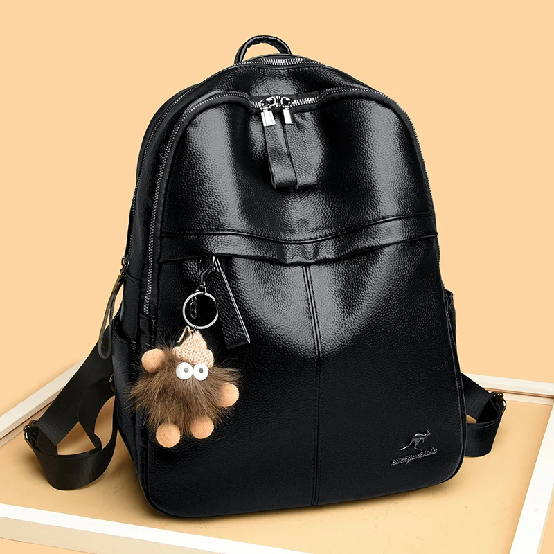 Women's Soft Leather Backpack Student School Bag Female High Quality Rucksack Multi-functional Ladies Shoulder Bag Commuting Sac
Women's Soft Leather Backpack Student School Bag Female High Quality Rucksack Multi-functional Ladies Shoulder Bag Commuting Sac