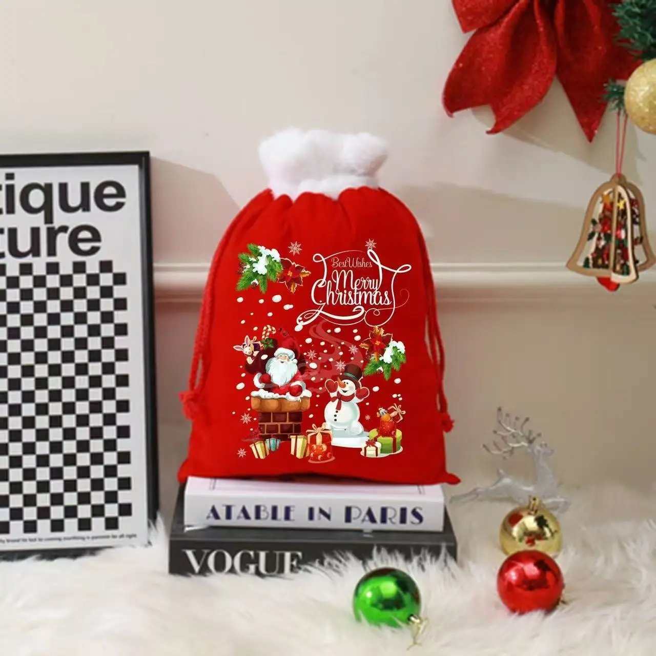 Drawstring Pouch High-Quality Christmas Eve Bag Candy Bags Large Velvet Santa Bag For Holiday Celebrations Christmas Eve Gifting
Drawstring Pouch High-Quality Christmas Eve Bag Candy Bags Large Velvet Santa Bag For Holiday Celebrations Christmas Eve Gifting