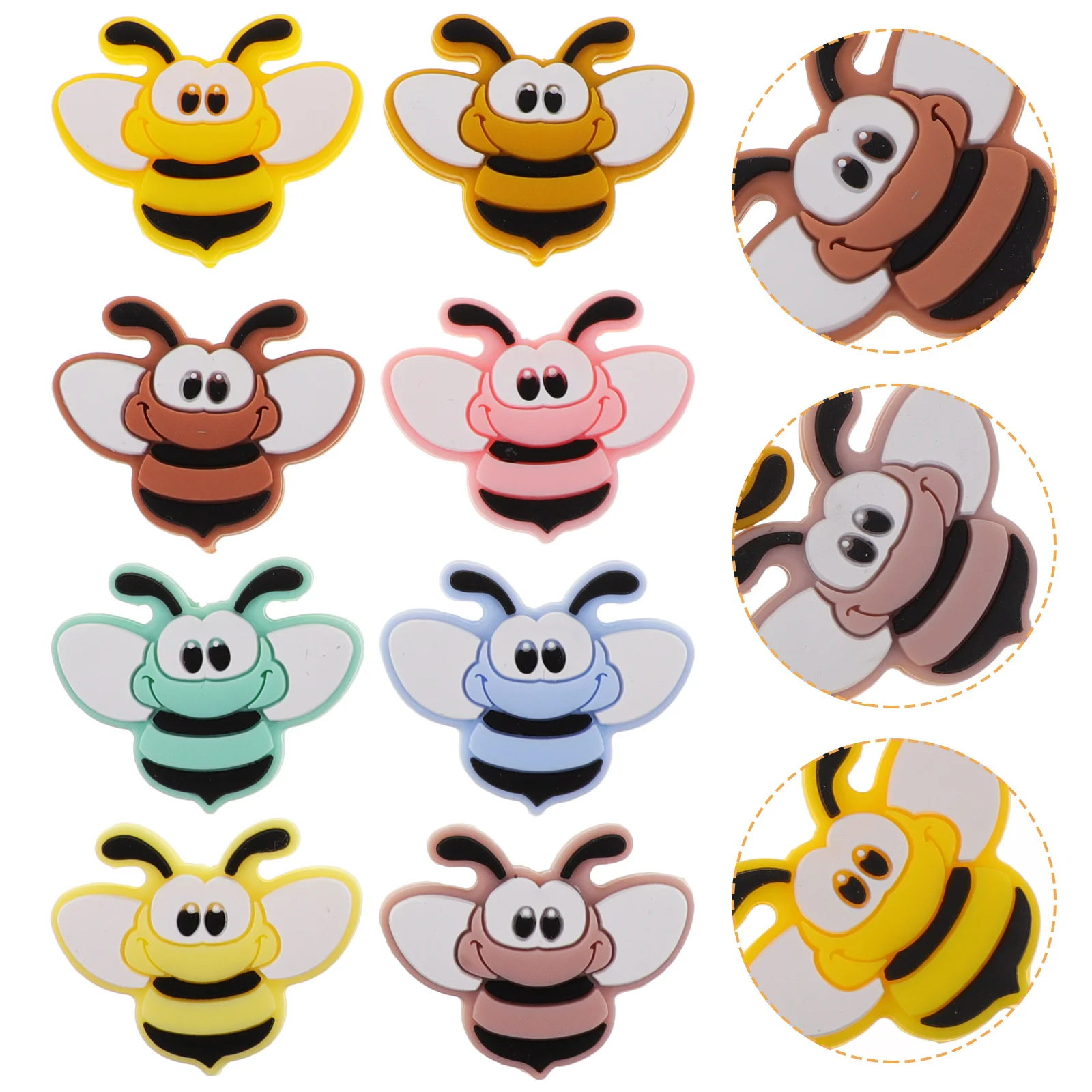 16pcs Silicone Bee Shape For Keychain Making Craft Beads Diy Jewelry Supplies Cute Bee Beads Bulk Crafting Accessories
16pcs Silicone Bee Shape For Keychain Making Craft Beads Diy Jewelry Supplies Cute Bee Beads Bulk Crafting Accessories