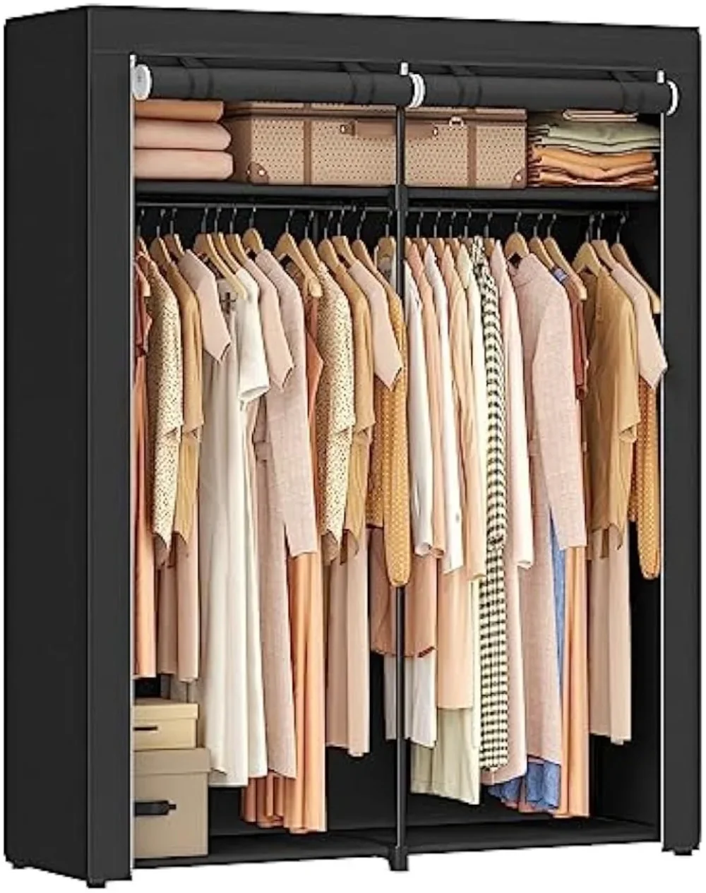 Closet Wardrobe, Portable Closet for Bedroom, Clothes Rail with Non-Woven Fabric Cover, Clothes Storage Organizer
Closet Wardrobe, Portable Closet for Bedroom, Clothes Rail with Non-Woven Fabric Cover, Clothes Storage Organizer