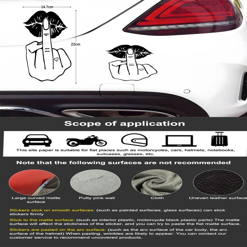 1PCS Sticker Give You A Kiss Like The Middle Finger - Creative Reflective Vinyl Stickers Motorcycle Modification Stickers
1PCS Sticker Give You A Kiss Like The Middle Finger - Creative Reflective Vinyl Stickers Motorcycle Modification Stickers