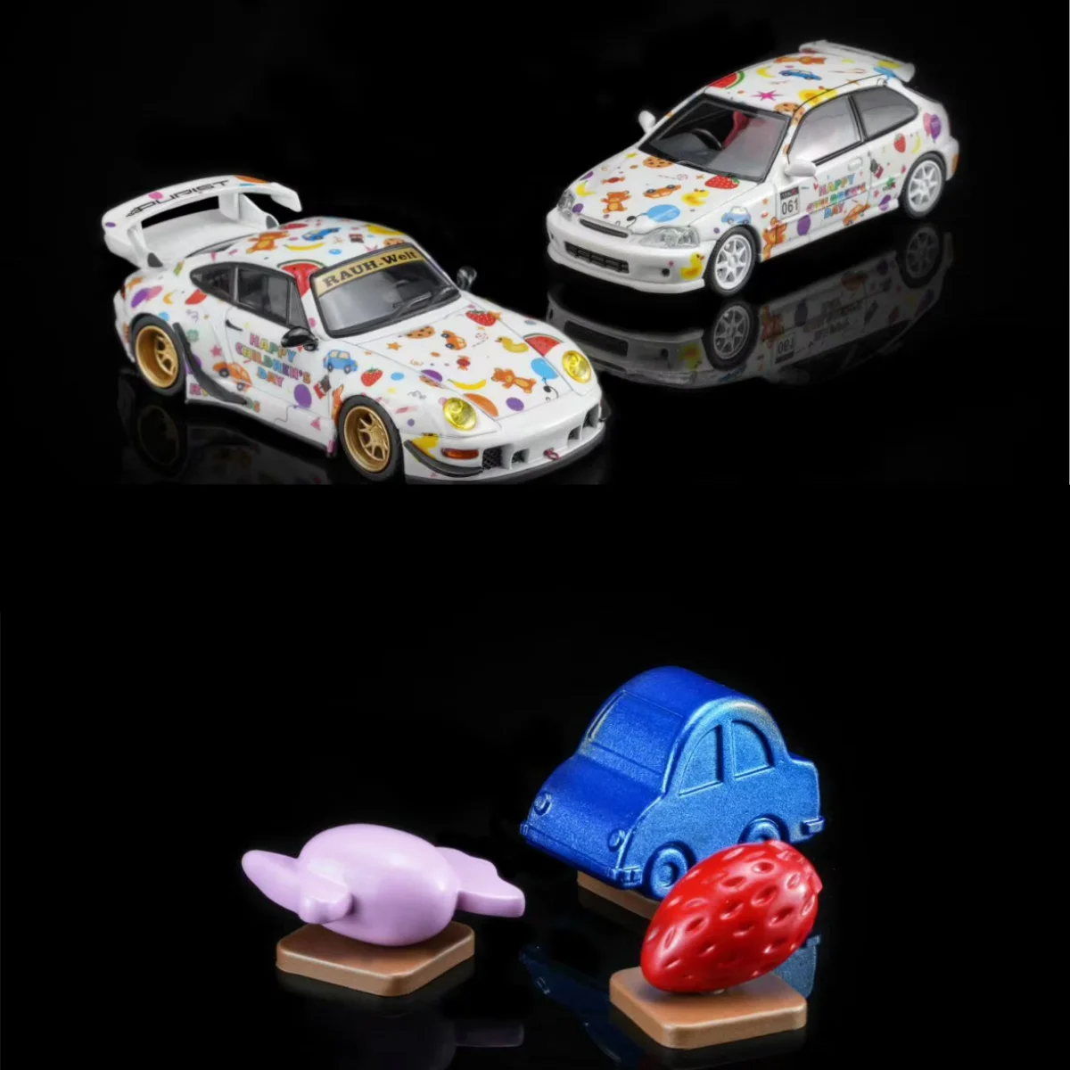 Motor Helix Honda EK9/Porsche RWB 993 alloy 1:64 car model simulation ornament
Motor Helix Honda EK9/Porsche RWB 993 alloy 1:64 car model simulation ornament