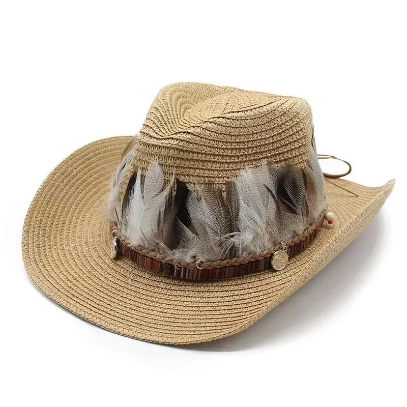 Adult Feather Straw Hat Unisex Spring Summer Fashion Sunshade Beach Travel Outdoor Jazz Cap British Style Versatile Gatsby Hat
Adult Feather Straw Hat Unisex Spring Summer Fashion Sunshade Beach Travel Outdoor Jazz Cap British Style Versatile Gatsby Hat