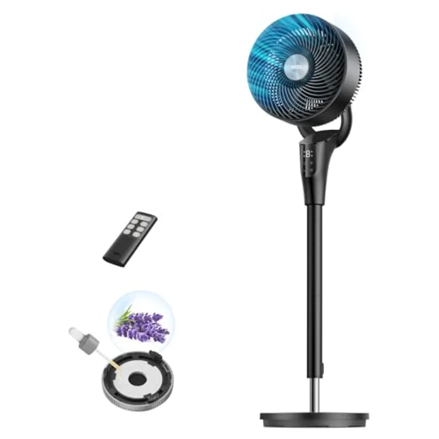 Fan for Bedroom, 2026 Upgraded, 90Feet Airflow, 20dB Quiet Fan, 90° Oscillating Standing Fan for Whole Room, DC Motor, 8+H Spee
Fan for Bedroom, 2026 Upgraded, 90Feet Airflow, 20dB Quiet Fan, 90° Oscillating Standing Fan for Whole Room, DC Motor, 8+H Spee