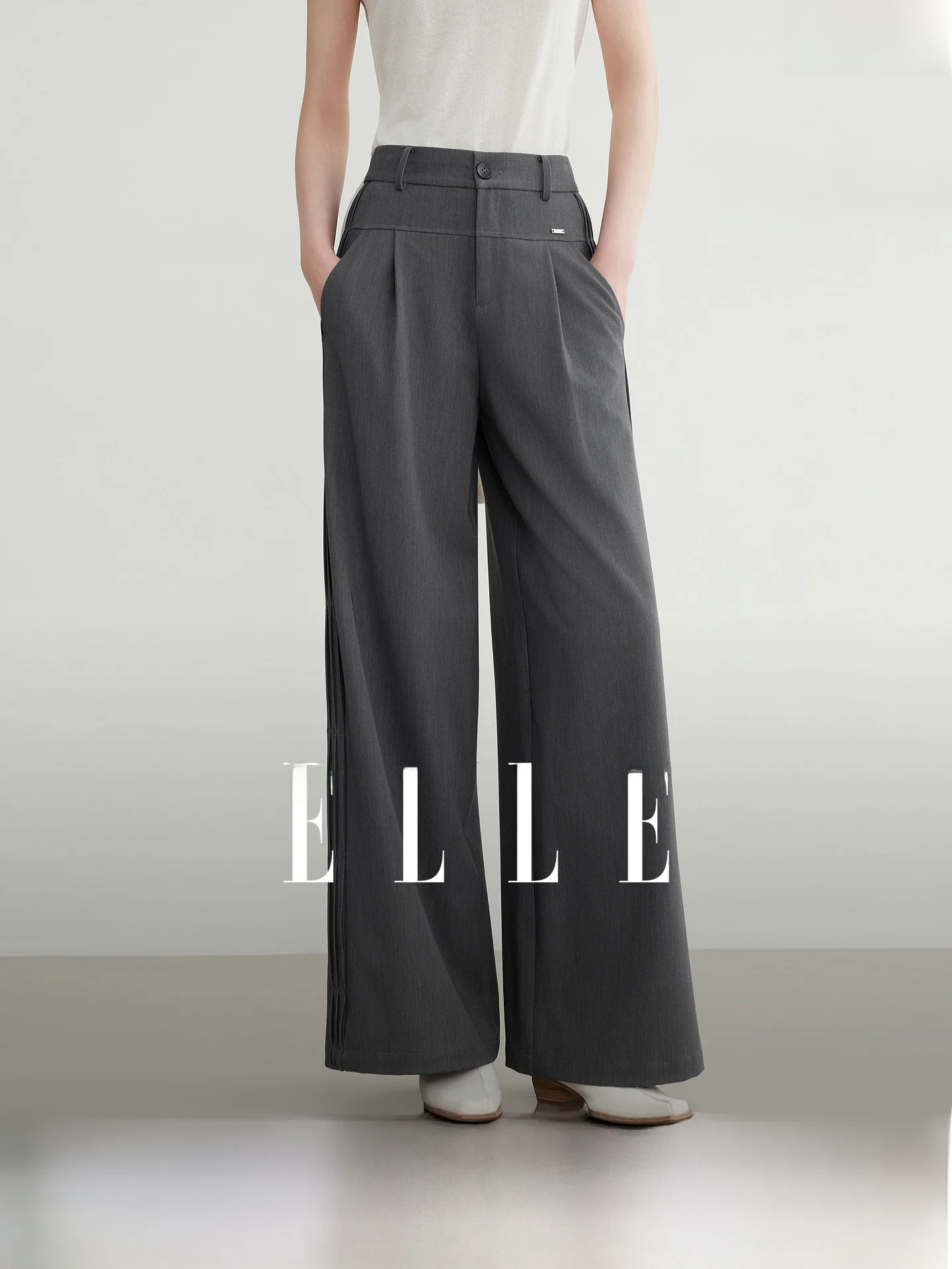 ELLE Women's Casual Trousers Spring 2026 High Waist Draped Suit Loose Wide Leg Pants Commute Style Pure Color Natural Waist
ELLE Women's Casual Trousers Spring 2026 High Waist Draped Suit Loose Wide Leg Pants Commute Style Pure Color Natural Waist