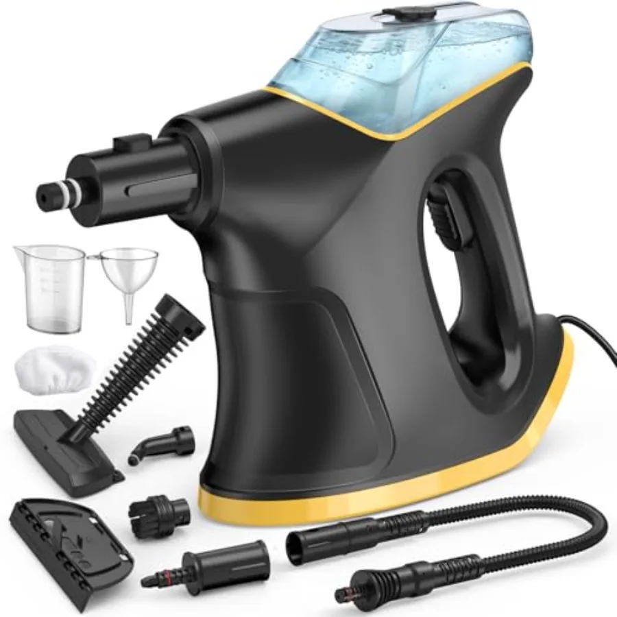 Pressurized Handheld Steam Cleaner with 9 Accessories 15oz Water Tank 10s Fast Heat 230F High-Pressure Steam Multi-Purpose Stea
Pressurized Handheld Steam Cleaner with 9 Accessories 15oz Water Tank 10s Fast Heat 230F High-Pressure Steam Multi-Purpose Stea