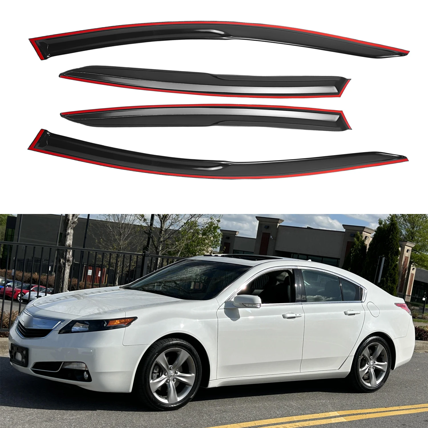 For Acura TL 3D 2009-2014 Smoke Tinted External Wind Deflectors With Drip Channel 4pcs Set 1.5MM Thick Boxed
For Acura TL 3D 2009-2014 Smoke Tinted External Wind Deflectors With Drip Channel 4pcs Set 1.5MM Thick Boxed