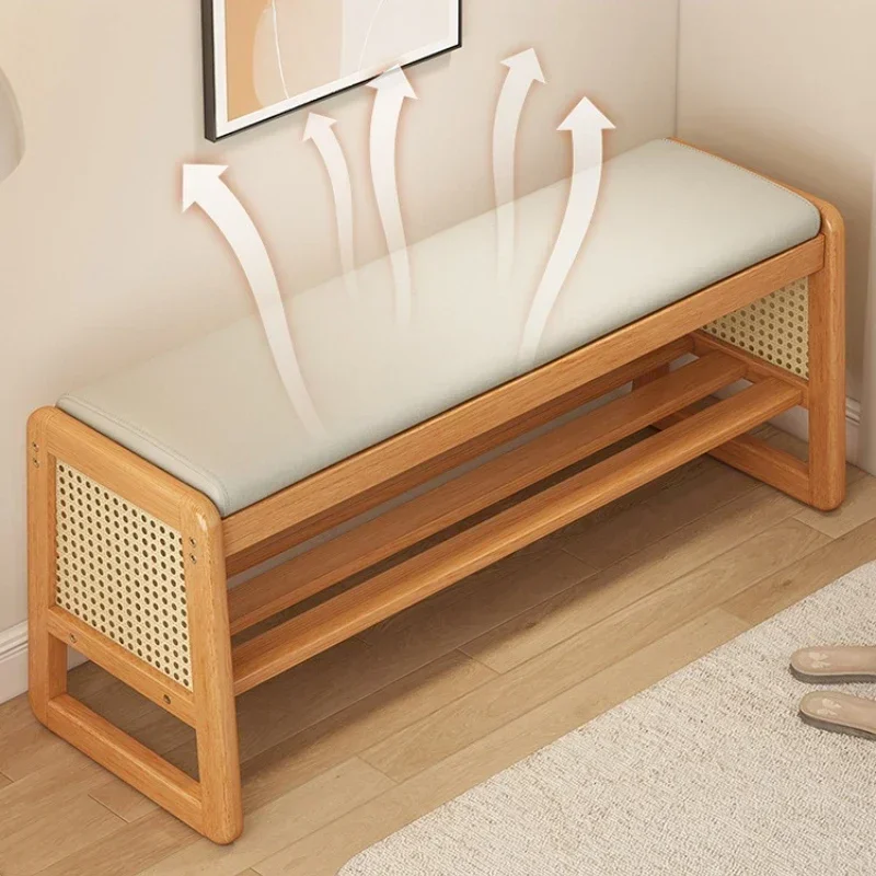 Minimalist Teng woven shoe changing stool, entrance door, home door, multi-layer storage, solid wood, shoe stool
Minimalist Teng woven shoe changing stool, entrance door, home door, multi-layer storage, solid wood, shoe stool