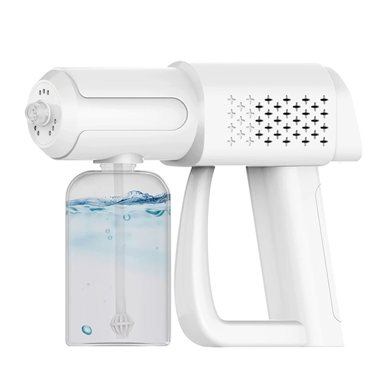ABAE-Disinfectant Fogger Machine, 350Ml Wireless Nano Sprayer Gun Handheld Blue Light Foggers For Touchless Sanitization
ABAE-Disinfectant Fogger Machine, 350Ml Wireless Nano Sprayer Gun Handheld Blue Light Foggers For Touchless Sanitization