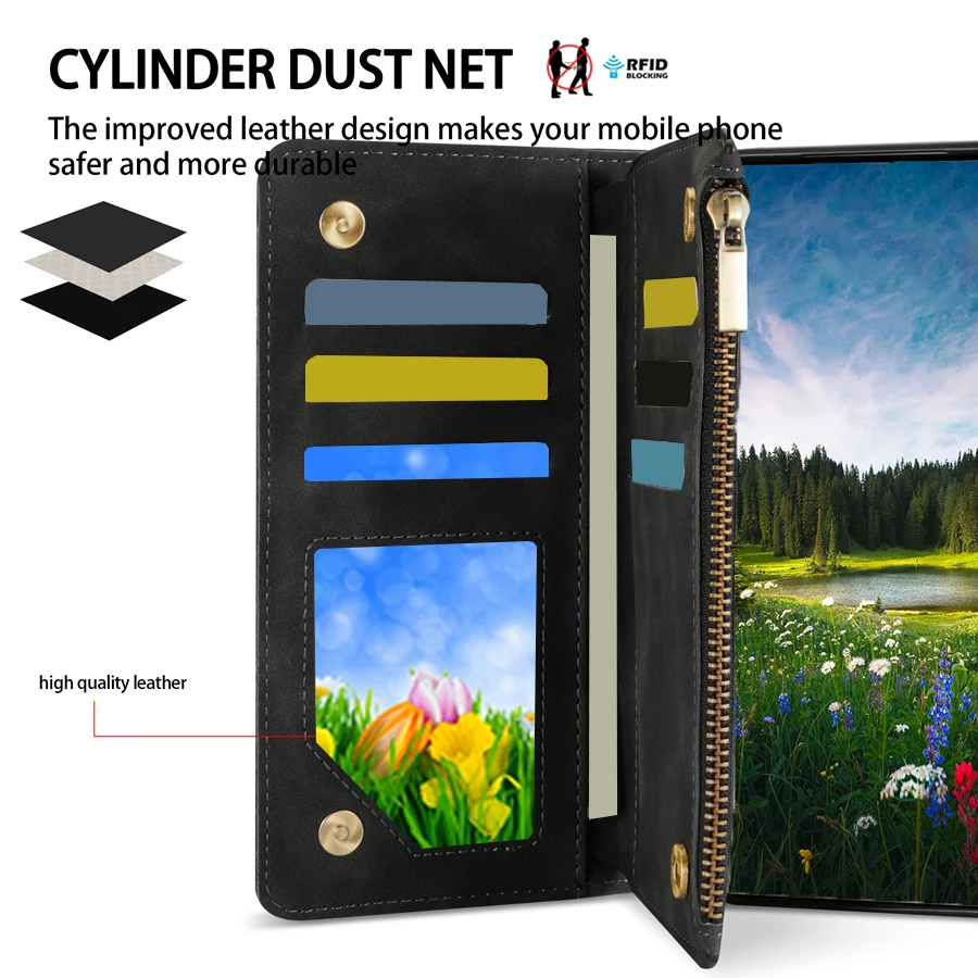 Wallet Multi-card Slot Zipper Magnetic Flip Leather Case For Samsung Galaxy S26 Ultra S25 Plus S24 FE S23 S22 A16 A17 A36 A56
Wallet Multi-card Slot Zipper Magnetic Flip Leather Case For Samsung Galaxy S26 Ultra S25 Plus S24 FE S23 S22 A16 A17 A36 A56