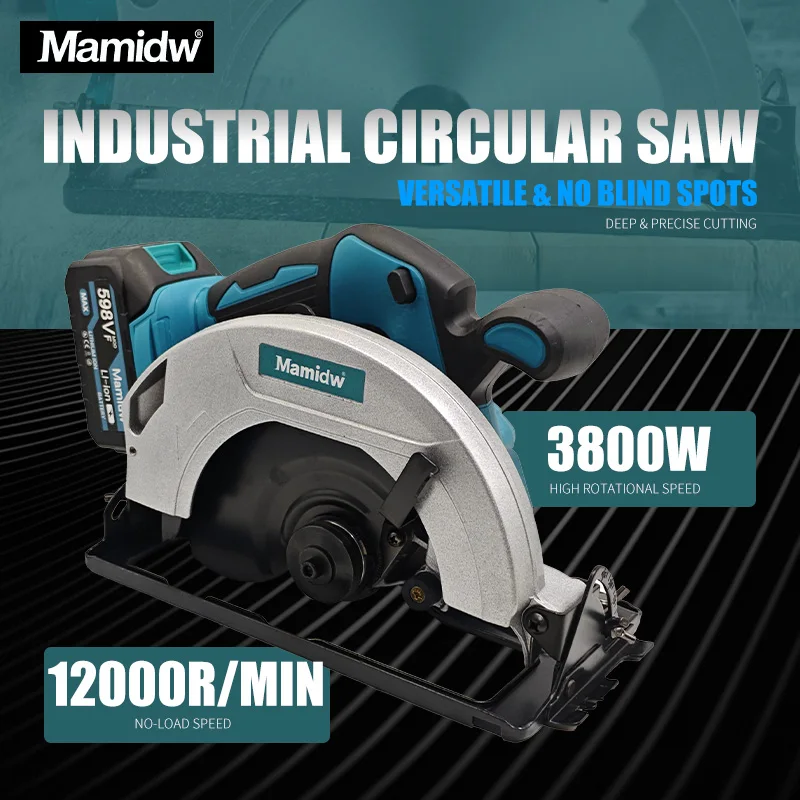 Mamidw 7'' Electric circular saw with adjustable cutting depth, sturdy and durable, For Makita 18v Battery PIN
Mamidw 7'' Electric circular saw with adjustable cutting depth, sturdy and durable, For Makita 18v Battery PIN