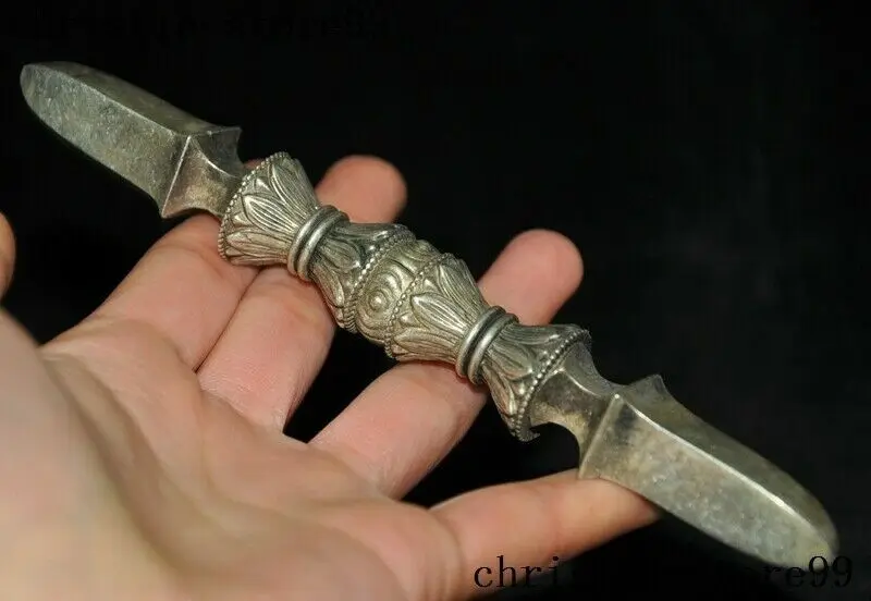 Старая тибетская кожа, Серебряный кинжал Vajra Phurpa, оборудование для экзорцизма FaQi
Старая тибетская кожа, Серебряный кинжал Vajra Phurpa, оборудование для экзорцизма FaQi