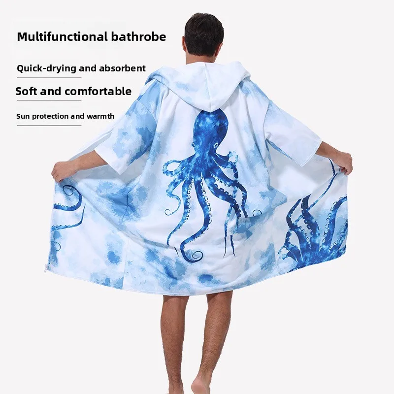 Japanese and Korean Style Microfiber Zipper with Sleeves Surfing Diving Swimming Changing Clothes Bathrobes Can Wear Capes Beach
Japanese and Korean Style Microfiber Zipper with Sleeves Surfing Diving Swimming Changing Clothes Bathrobes Can Wear Capes Beach