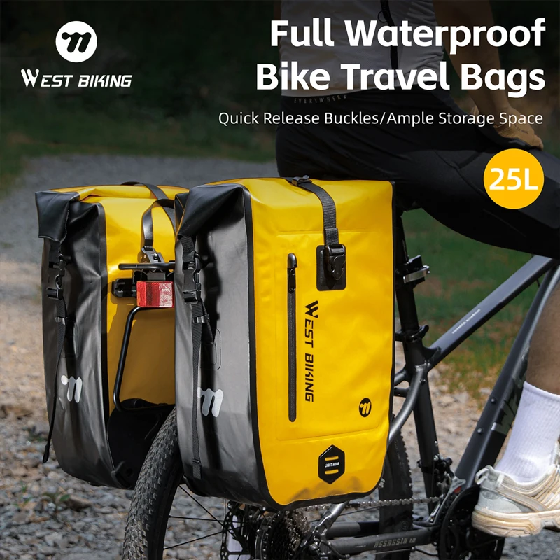 Waterproof Bike Panniers 25L TPU Coated 100% Dry Sealed Seams Reflective Anti Sway for Long Distance Cycling Touring
Waterproof Bike Panniers 25L TPU Coated 100% Dry Sealed Seams Reflective Anti Sway for Long Distance Cycling Touring