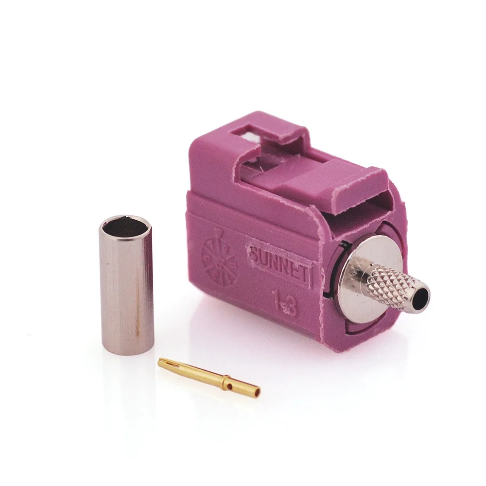 Superbat Fakra Code H Violet Crimp Female Key RF Coaxial Connector for GPS Telematics Satellite Antenna Adapter
Superbat Fakra Code H Violet Crimp Female Key RF Coaxial Connector for GPS Telematics Satellite Antenna Adapter