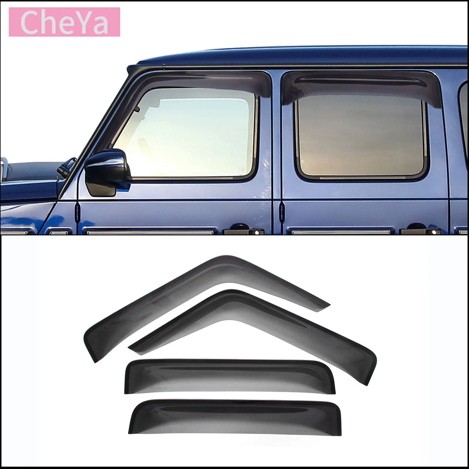 ABS Car Wind Shields Sun Rain Guards Side Wind Deflector for Mercedes Benz G Class W463 2019-2023 Exterior accessories 4 Pcs
ABS Car Wind Shields Sun Rain Guards Side Wind Deflector for Mercedes Benz G Class W463 2019-2023 Exterior accessories 4 Pcs