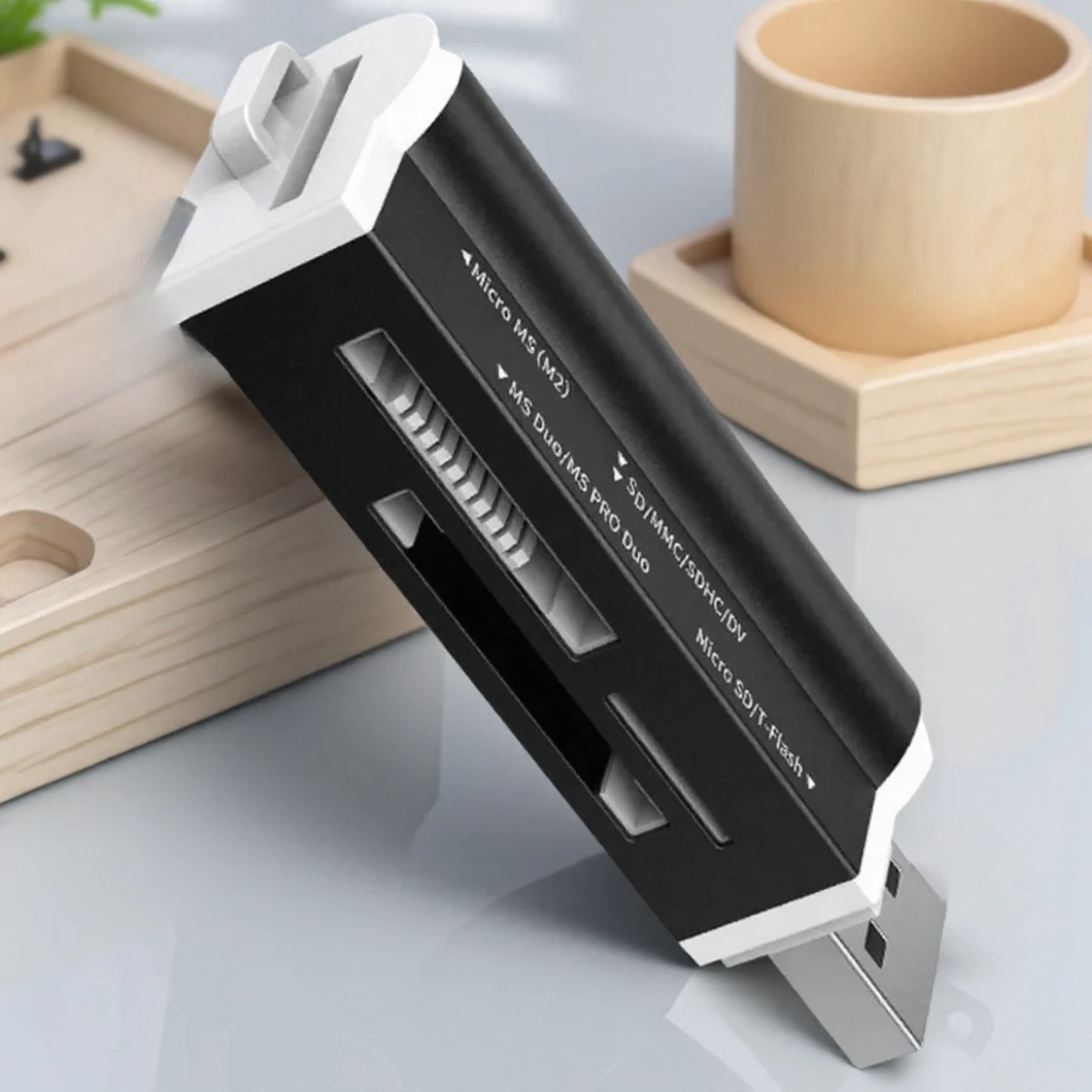 High Speed USB 2.0 Memory Card Reader for Micro SD T-Flash SDHC MS PRO DUO TF M2 Supports Multiple Formats
High Speed USB 2.0 Memory Card Reader for Micro SD T-Flash SDHC MS PRO DUO TF M2 Supports Multiple Formats