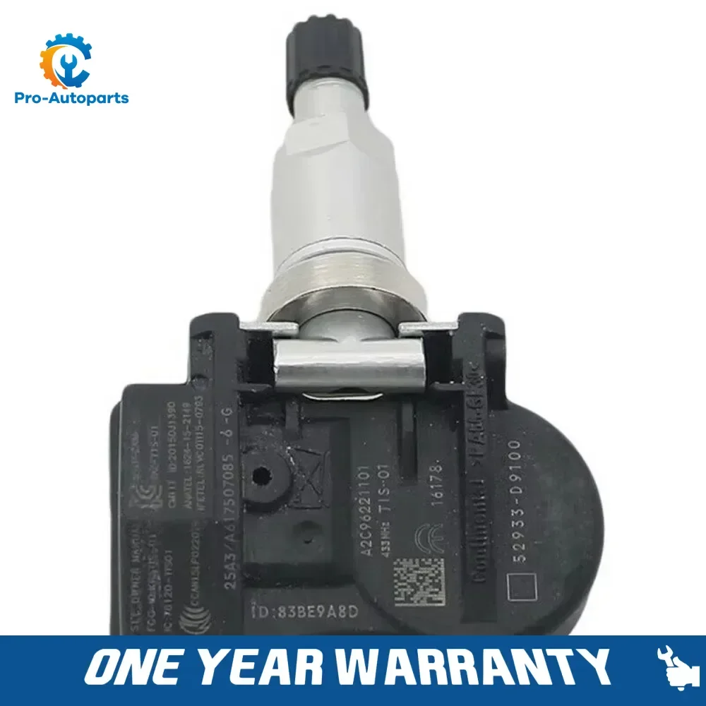 1/4PCS 52933-D4100 433MHz TPMS Tire Pressure Sensor For Genesis G80 Hyundai Ioniq Santa Fe Kia Niro Optima Sportage
1/4PCS 52933-D4100 433MHz TPMS Tire Pressure Sensor For Genesis G80 Hyundai Ioniq Santa Fe Kia Niro Optima Sportage