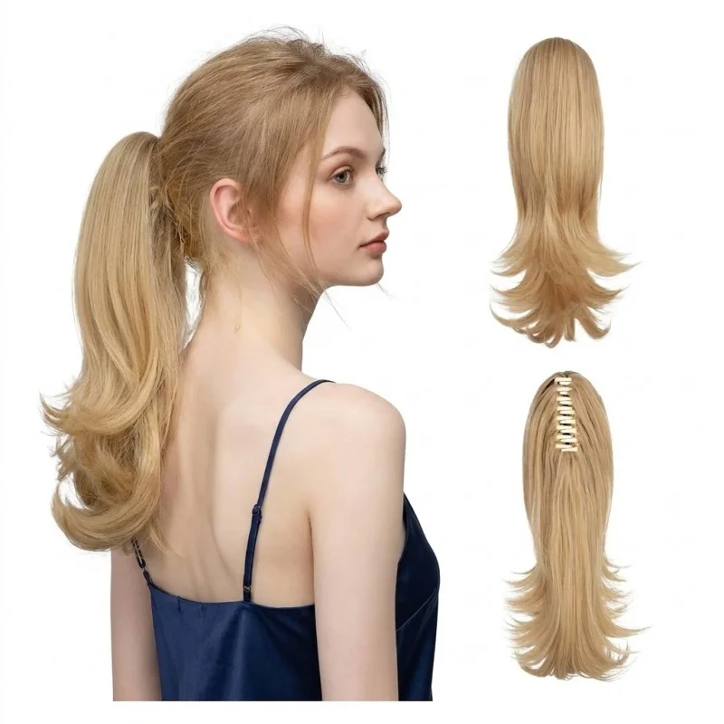 14 Inch Synthetic Wigs & Clip Ponytail, 6 colors available. Long slight curl & short fluffy curly styles, fashionable hair
14 Inch Synthetic Wigs & Clip Ponytail, 6 colors available. Long slight curl & short fluffy curly styles, fashionable hair