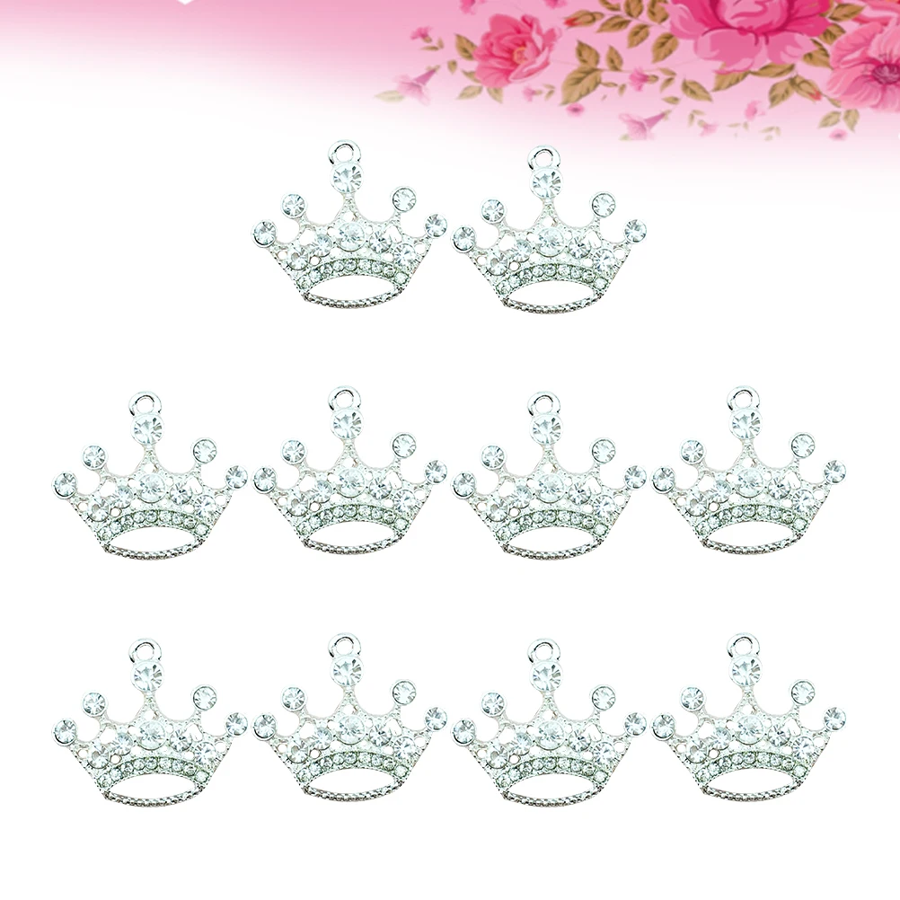 10 Pcs Crown Pendant Alloy Jewelry Making Necklace DIY Craft Accessories Diamond Mobile Case Charm Earring Bracelet
10 Pcs Crown Pendant Alloy Jewelry Making Necklace DIY Craft Accessories Diamond Mobile Case Charm Earring Bracelet