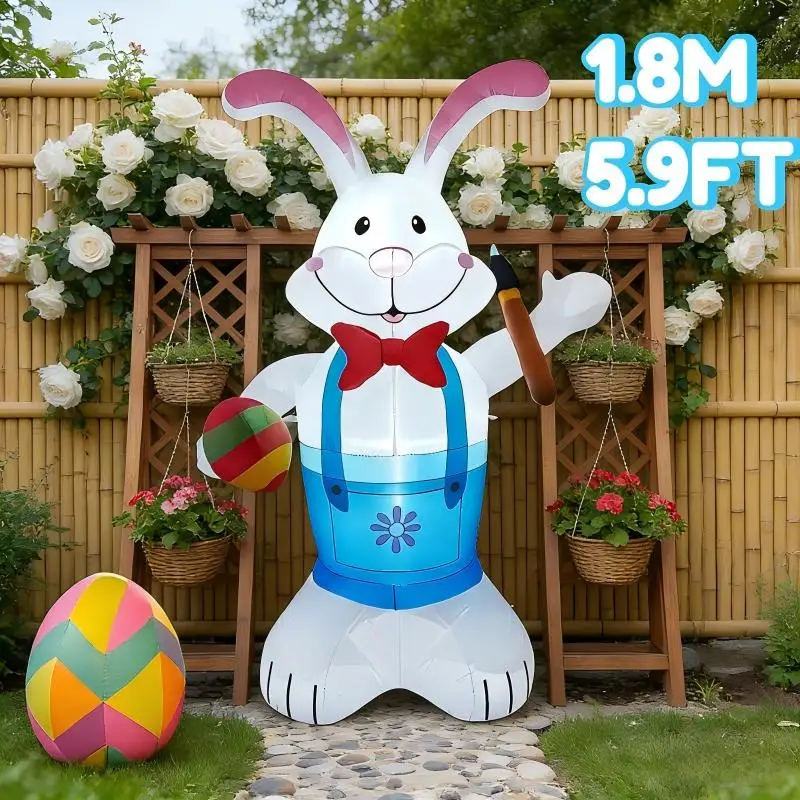 Пасхальный праздник DIY надувное украшение 1,8 м/5,9 футов кролик обнимающие яйца модель светодиодный светильник орнамент для наружного сада и двора
Пасхальный праздник DIY надувное украшение 1,8 м/5,9 футов кролик обнимающие яйца модель светодиодный светильник орнамент для наружного сада и двора