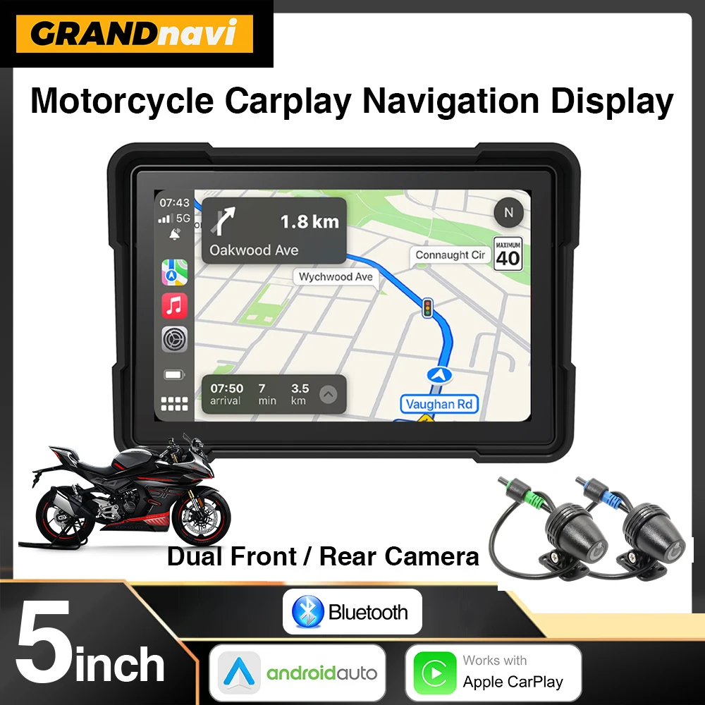 5 inch Motorcycle GPS Navigation Display Screen Portable Digital Motorcycle Dashboard Wireless CarPlay Moto Android Auto
5 inch Motorcycle GPS Navigation Display Screen Portable Digital Motorcycle Dashboard Wireless CarPlay Moto Android Auto