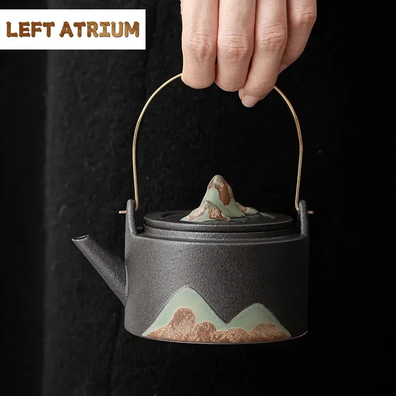 Japanese-Style Glaze Painting Color Hand-Painted Mountain Shadow Loop-Handled Teapot Kung Fu Tea Set Tea pot Small Single Pot
Japanese-Style Glaze Painting Color Hand-Painted Mountain Shadow Loop-Handled Teapot Kung Fu Tea Set Tea pot Small Single Pot