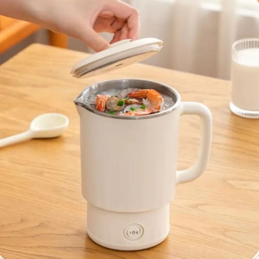 Portable Electric Kettle 600ml Folding Travel Kettle Stainless Steel Tea Brewer Milk Frother Coffee Maker with Temperature Cont
Portable Electric Kettle 600ml Folding Travel Kettle Stainless Steel Tea Brewer Milk Frother Coffee Maker with Temperature Cont