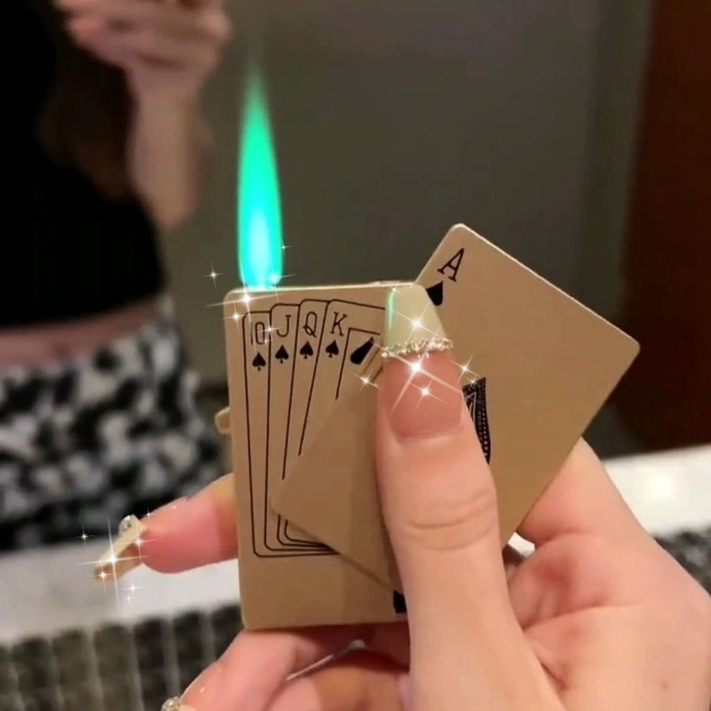 Creative Playing Cards Ace of Spades Lighter Butane Windproof Straight Metal Lighter Metal Fun Gift for Men Smoking Accessories
Creative Playing Cards Ace of Spades Lighter Butane Windproof Straight Metal Lighter Metal Fun Gift for Men Smoking Accessories