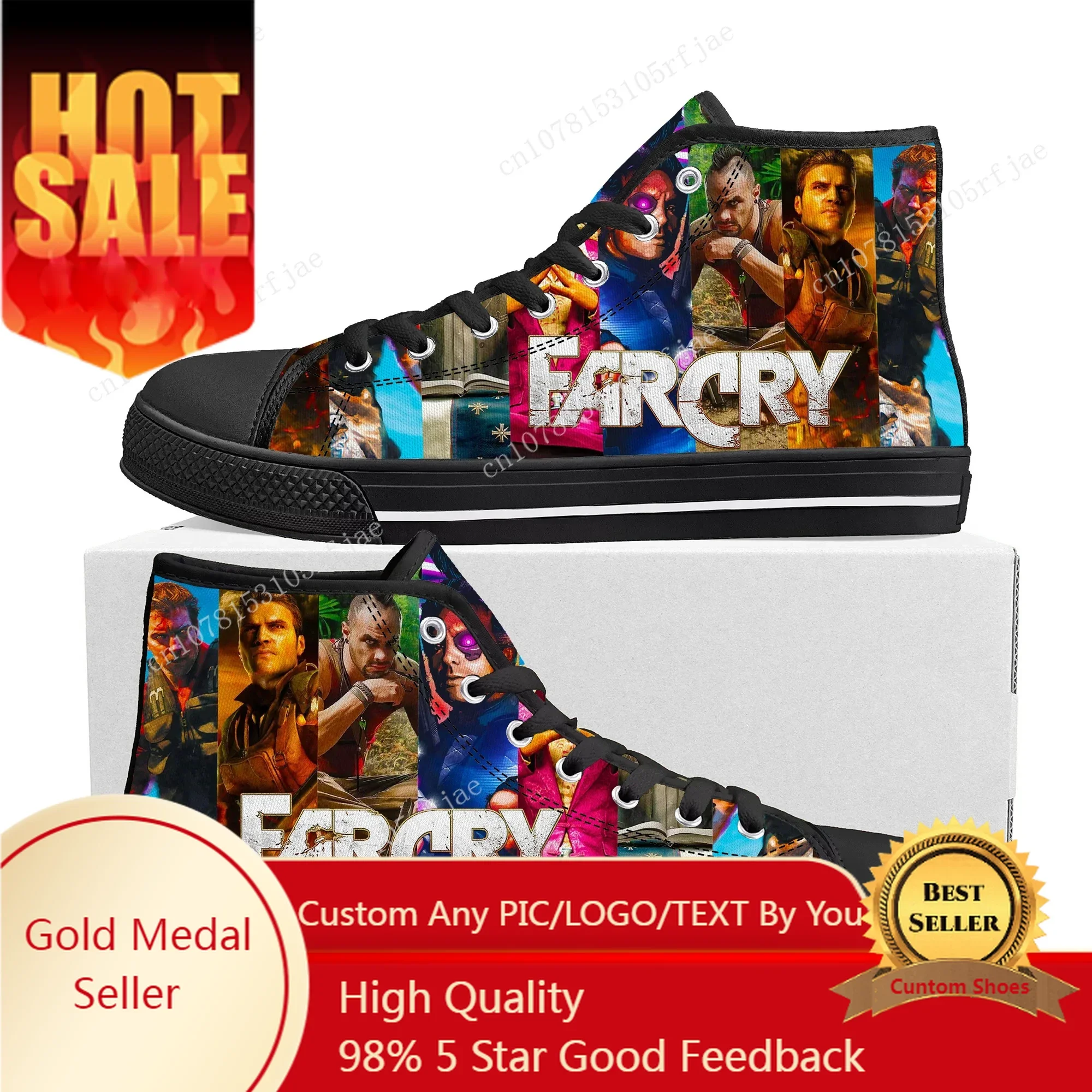 Far Cry High Top Sneakers Hot Cartoon Game Mens Womens Teenager High Quality Canvas Sneaker Fashion Custom Built Couple Shoes
Far Cry High Top Sneakers Hot Cartoon Game Mens Womens Teenager High Quality Canvas Sneaker Fashion Custom Built Couple Shoes