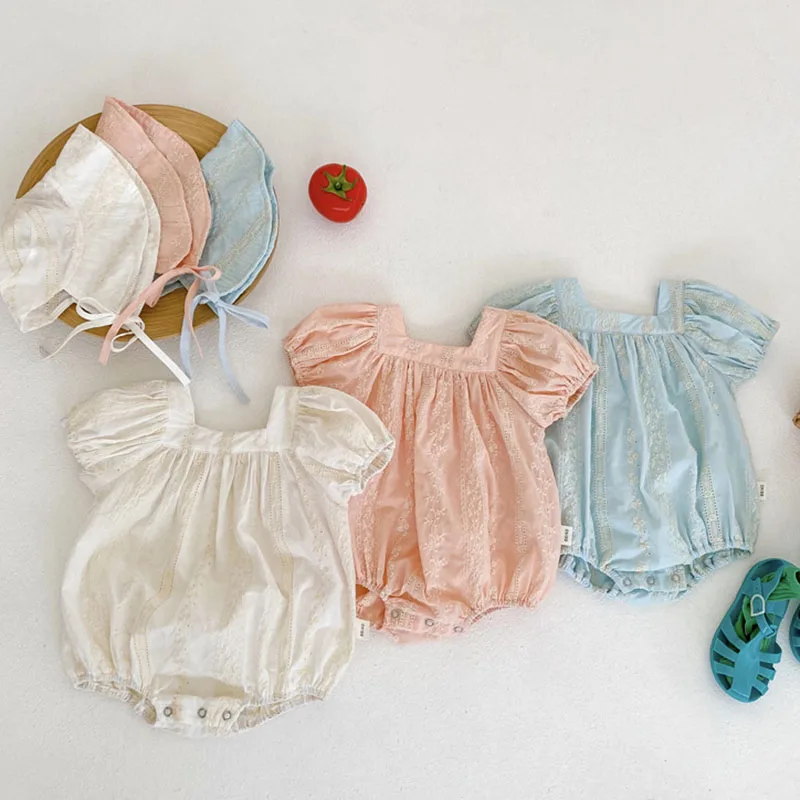 Summer Newborn Kids Baby Girls Short Sleeve Pure Color Jumpsuits Clothes Sweet Infant Kids Baby Girls Hollow Out Children Romper
Summer Newborn Kids Baby Girls Short Sleeve Pure Color Jumpsuits Clothes Sweet Infant Kids Baby Girls Hollow Out Children Romper