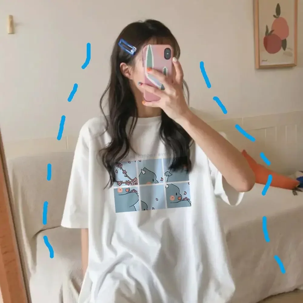 Women T Shirt Summer Short Sleeve Oversized T-shirt Cartoon Printed Tshirts Casual Simple Wild Harajuku T-Shirt Female Clothing
Women T Shirt Summer Short Sleeve Oversized T-shirt Cartoon Printed Tshirts Casual Simple Wild Harajuku T-Shirt Female Clothing