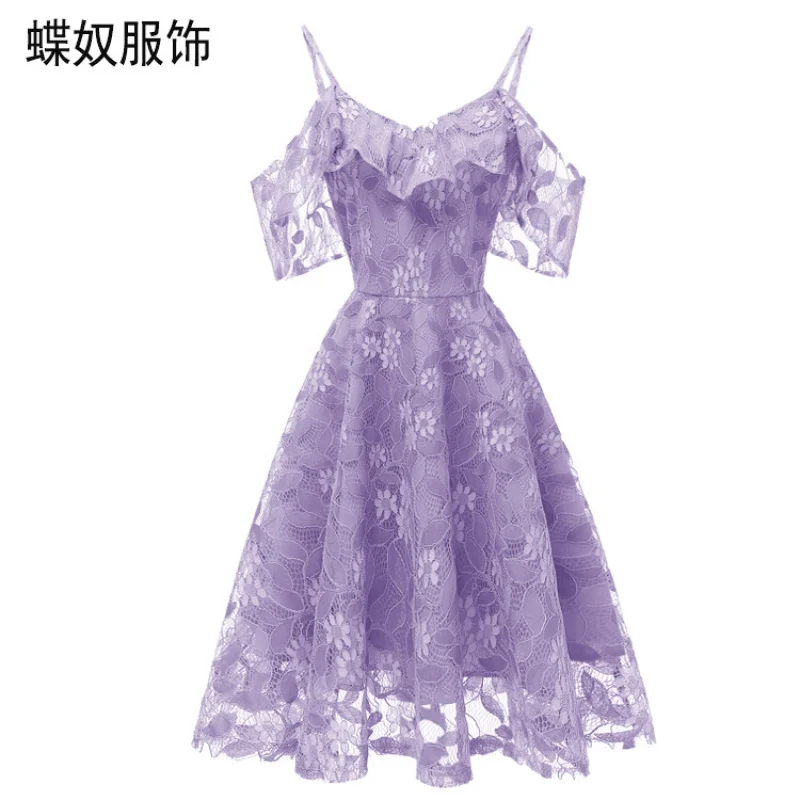 2025 Lace Sling Lace Sleeve Dress Summer New Slim Fit Large Swing Sexy A Word Women's Clothing E001
2025 Lace Sling Lace Sleeve Dress Summer New Slim Fit Large Swing Sexy A Word Women's Clothing E001