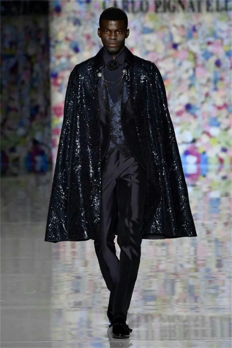 Sequins Wrap Men Suit Pants Set 2 Piece Black Cotton Blazer+Trousers Customized Office Business Jacket Prom Wedding Tuxedo Coat
Sequins Wrap Men Suit Pants Set 2 Piece Black Cotton Blazer+Trousers Customized Office Business Jacket Prom Wedding Tuxedo Coat