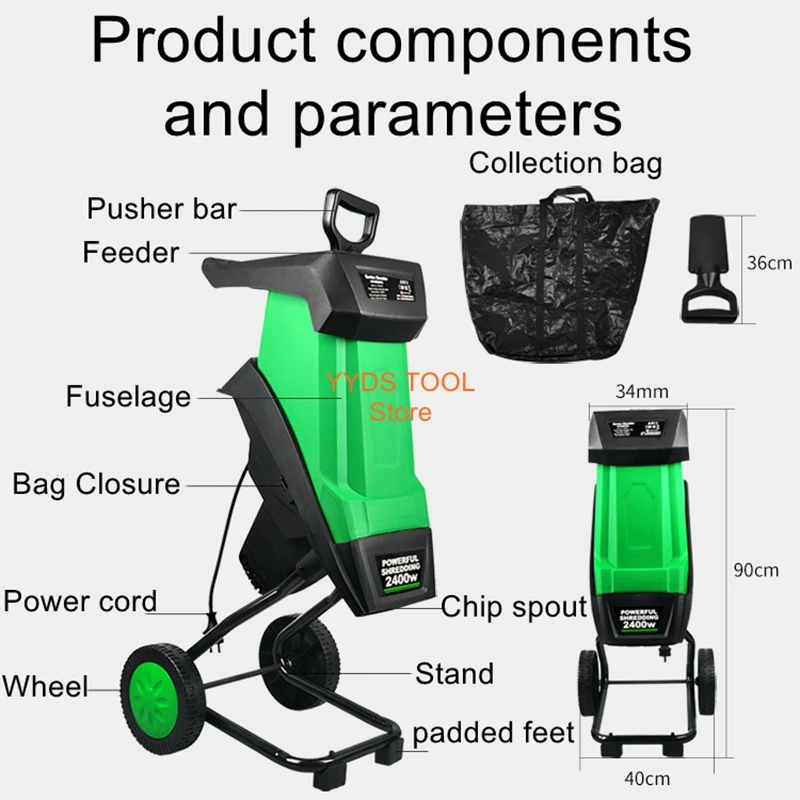 2400W High Power Electric Leaf Shredder Tree Shredder Tree Shredder Garden Tool Wood Shredder
2400W High Power Electric Leaf Shredder Tree Shredder Tree Shredder Garden Tool Wood Shredder