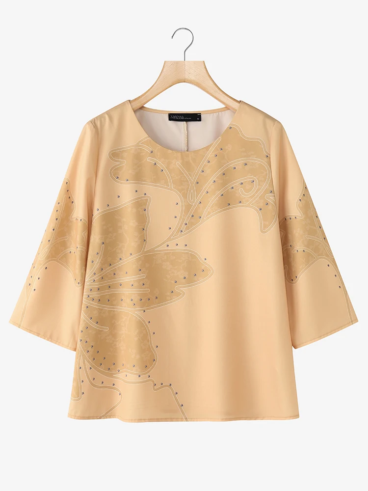 ZANZEA Women Fashion Blouses Autumn Vintage Printed Shirts Casual 3/4 Sleeve O-Neck Elegant Office Tops 2025 Loose Blusas Mujer
ZANZEA Women Fashion Blouses Autumn Vintage Printed Shirts Casual 3/4 Sleeve O-Neck Elegant Office Tops 2025 Loose Blusas Mujer