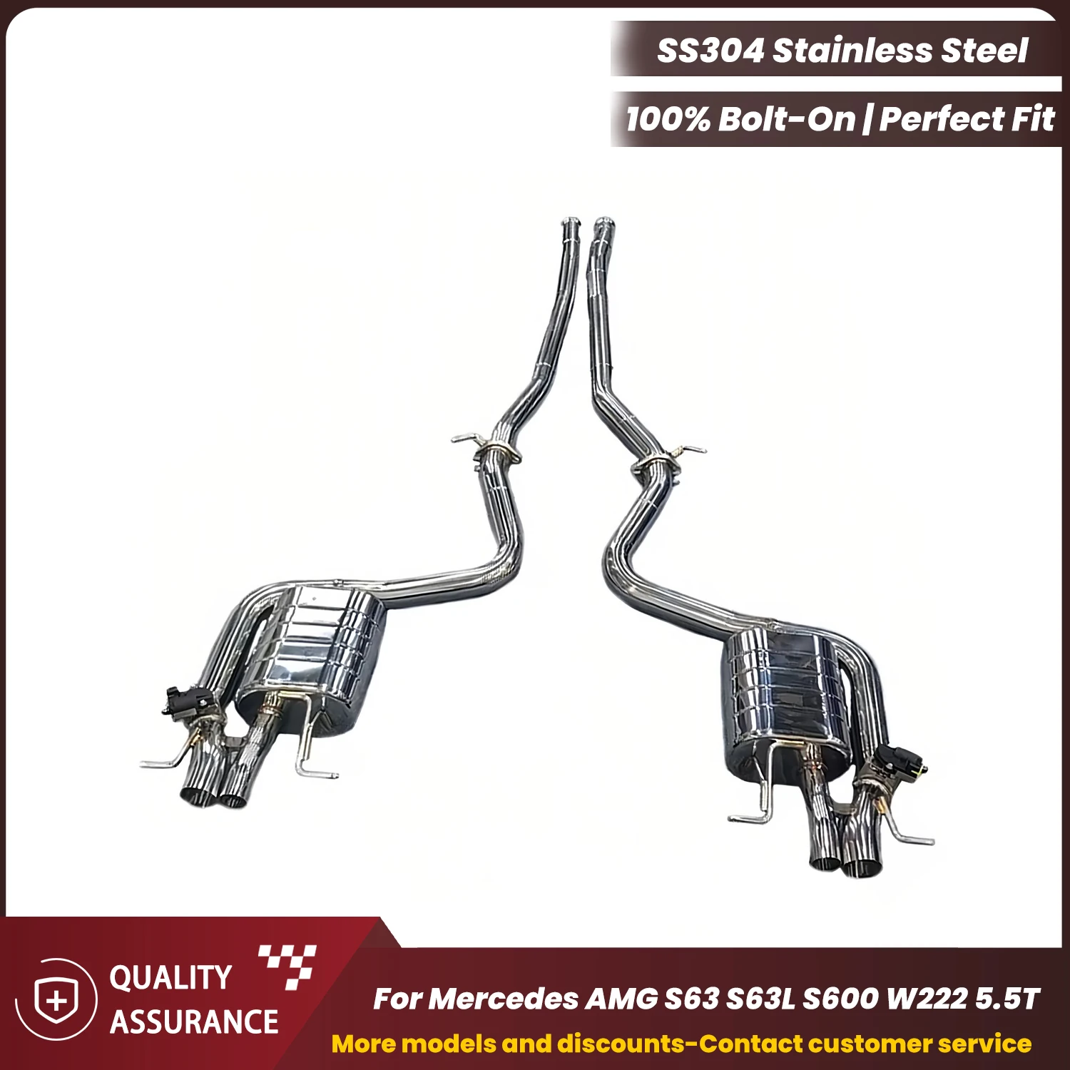 Aggressive Sound ECCF Valved Catback Exhaust For Mercedes AMG S63 S63L S600 W222 5.5T Performance Upgrade Easy Installation
Aggressive Sound ECCF Valved Catback Exhaust For Mercedes AMG S63 S63L S600 W222 5.5T Performance Upgrade Easy Installation