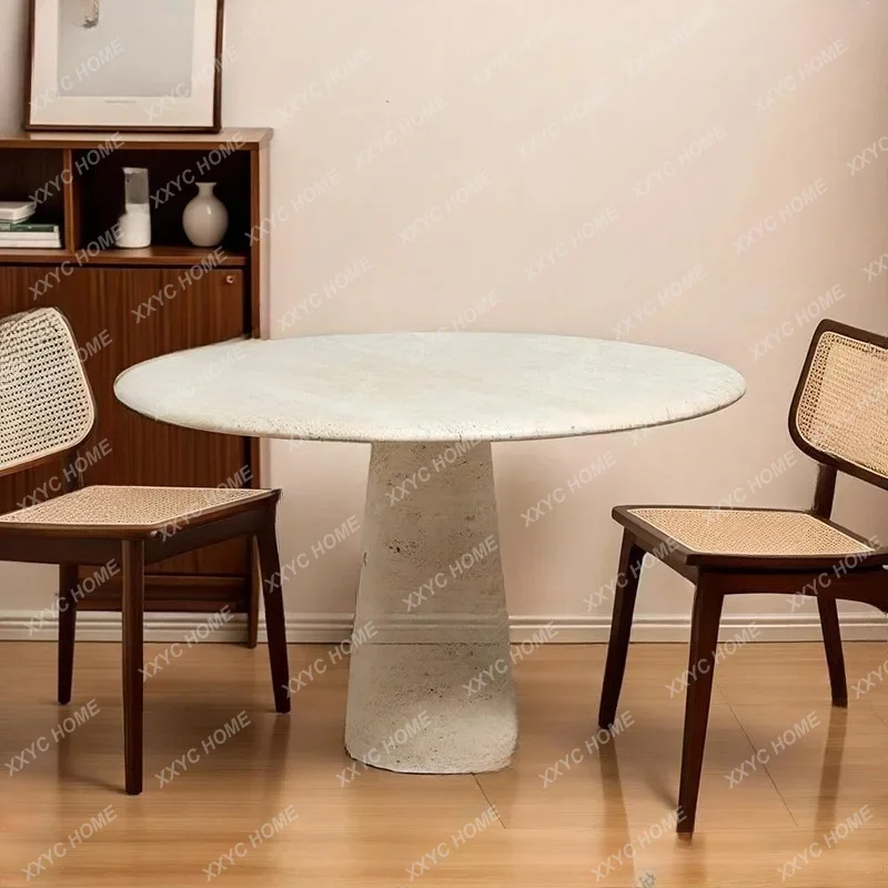 Travertine Round Dining Table Villa Mansion Large Apartment Living Room Household Cream Wind Natural Marble Dining Table
Travertine Round Dining Table Villa Mansion Large Apartment Living Room Household Cream Wind Natural Marble Dining Table