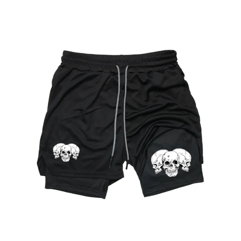 Летние спортивные и повседневные шорты 2-в-1 для мужчин, с двухслойным тканевым дизайном, брюки для бега для фитнеса с принтом черепа
Летние спортивные и повседневные шорты 2-в-1 для мужчин, с двухслойным тканевым дизайном, брюки для бега для фитнеса с принтом черепа
