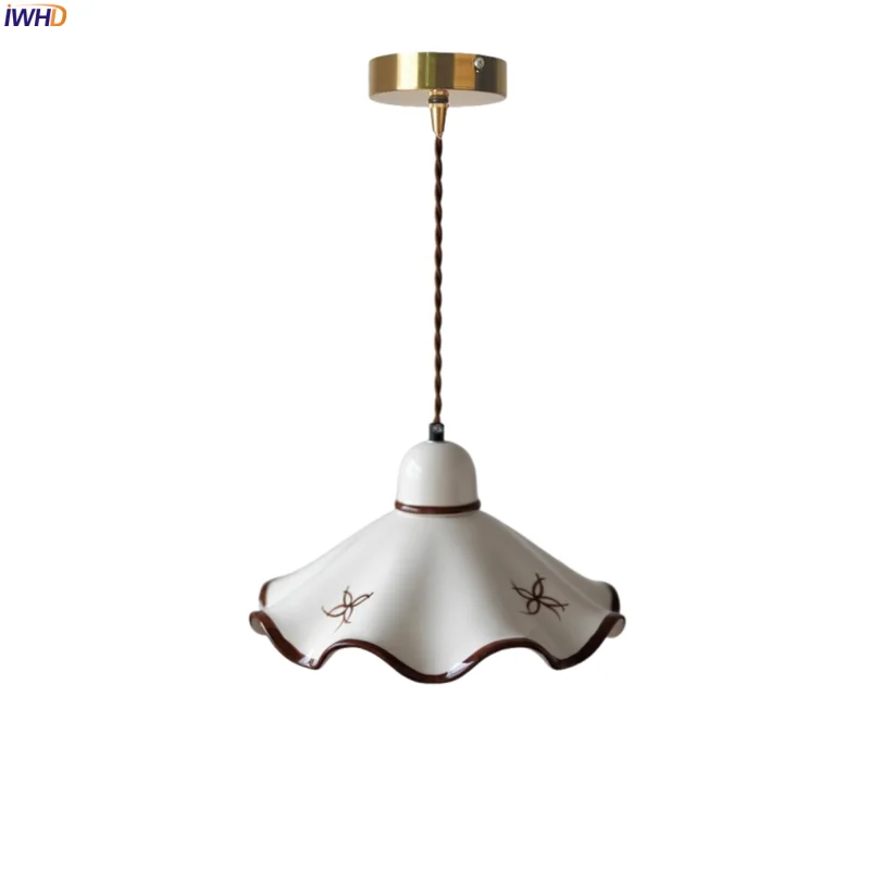 IWHD Flower Ceramic LED Pendant Lamps For Dining Table Living Room Lighting Bedroom Cafe Japan Vintage Hanging Light Luminaire
IWHD Flower Ceramic LED Pendant Lamps For Dining Table Living Room Lighting Bedroom Cafe Japan Vintage Hanging Light Luminaire