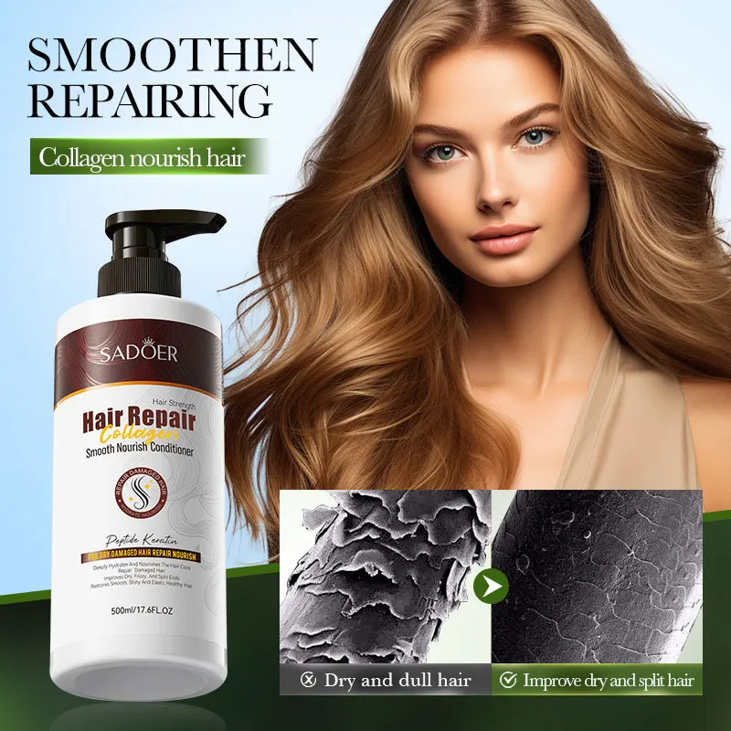 SADOER Collagen Conditioner Nourishing Moisturizing Repairing Strengthens Roots Smoothing Hair Conditioner Hair Care for Women
SADOER Collagen Conditioner Nourishing Moisturizing Repairing Strengthens Roots Smoothing Hair Conditioner Hair Care for Women