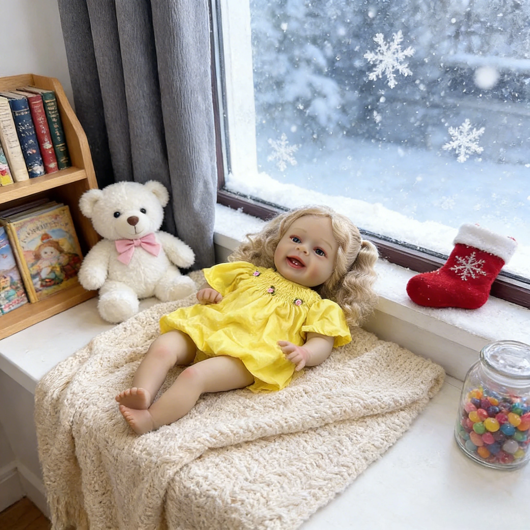 50cm Pretty Yannik Reborn Toddler Doll - Rooted Blond Curl Hair, Perfect for Kids
50cm Pretty Yannik Reborn Toddler Doll - Rooted Blond Curl Hair, Perfect for Kids