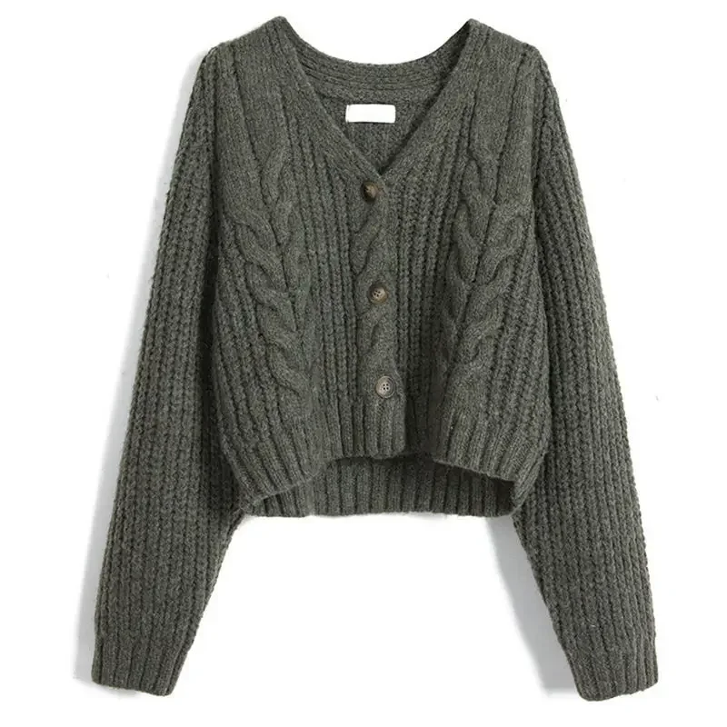 Casual Women Sweaters Cardigan Solid Screw Thread Single Breasted Elegant Long Sleeve Thick Jumpers Streetwear Office Lady
Casual Women Sweaters Cardigan Solid Screw Thread Single Breasted Elegant Long Sleeve Thick Jumpers Streetwear Office Lady