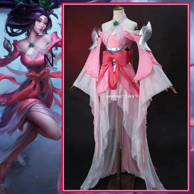 ABC123Hot Game Cosplay The Storm's Fury Costume Anime Janna Role Playing Clothes Tradition Pink Dress Women Adult Comic x,3;b'2.
ABC123Hot Game Cosplay The Storm's Fury Costume Anime Janna Role Playing Clothes Tradition Pink Dress Women Adult Comic x,3;b'2.