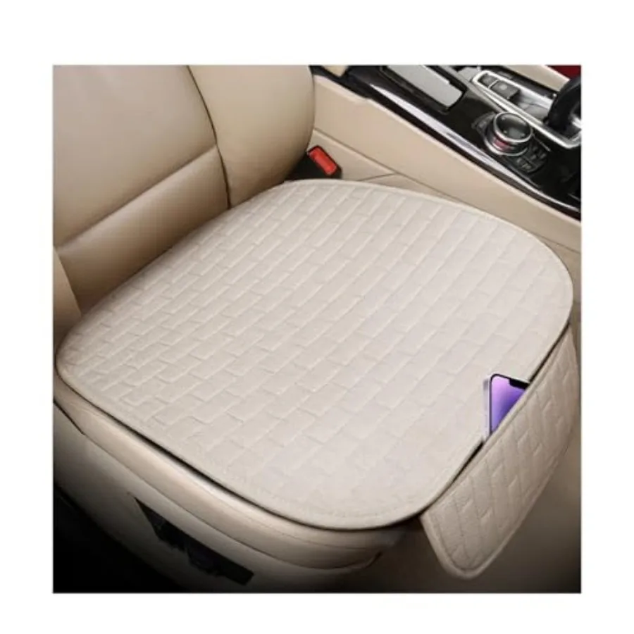 Car Front Bottom Seat Cover, 2PCS Anti Slip Comfortable Vehicle Front Cushion Protector with Storage Pocket, Breathable Linen F
Car Front Bottom Seat Cover, 2PCS Anti Slip Comfortable Vehicle Front Cushion Protector with Storage Pocket, Breathable Linen F