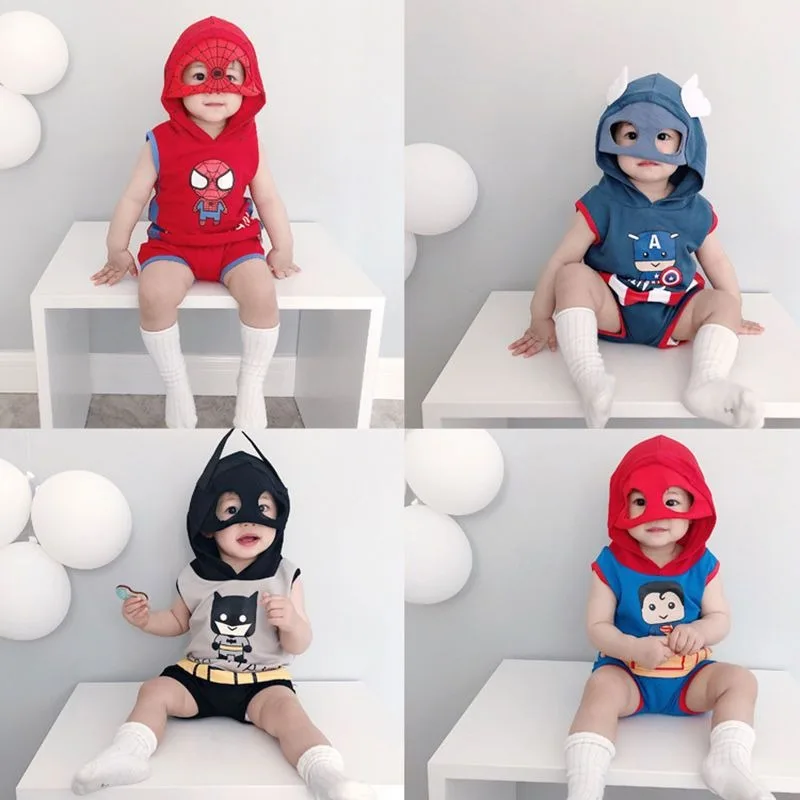 Boy cartoon anime summer suit Spider-Man Captain America Kawaii casual hooded top shorts fashion sportswear two-piece set
Boy cartoon anime summer suit Spider-Man Captain America Kawaii casual hooded top shorts fashion sportswear two-piece set